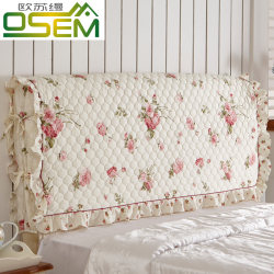 Ousuman Korean Style Pure Cotton Lace Headboard Cover Fabric Art Leather Art All-Cotton Headboard Cover Quilted Backrest Cover Dust Cover