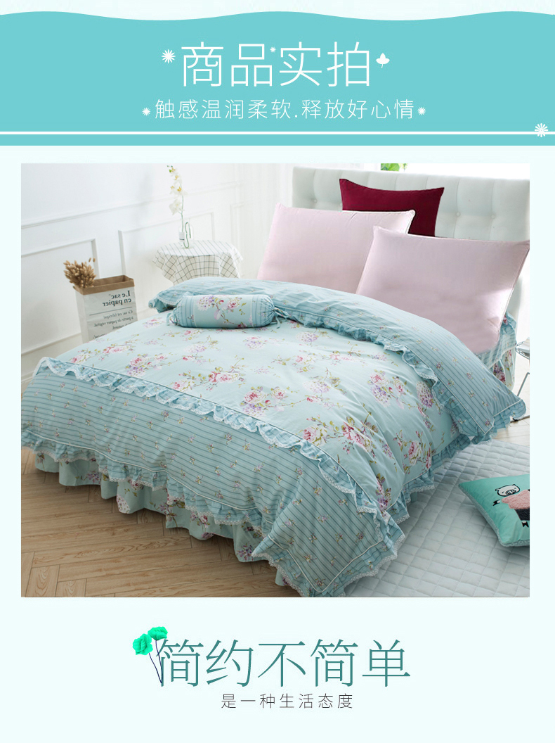 OSullivan không trang trí Hàn Quốc phiên bản của bông chăn đơn mảnh chúa mục vụ bông ren hoa chăn đơn hoặc kép chăn - Quilt Covers 	chăn phao giá rẻ