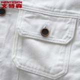 Весенняя джинсовая мужская трендовая однотонная куртка для отдыха, тренд сезона, в корейском стиле, облегающий крой