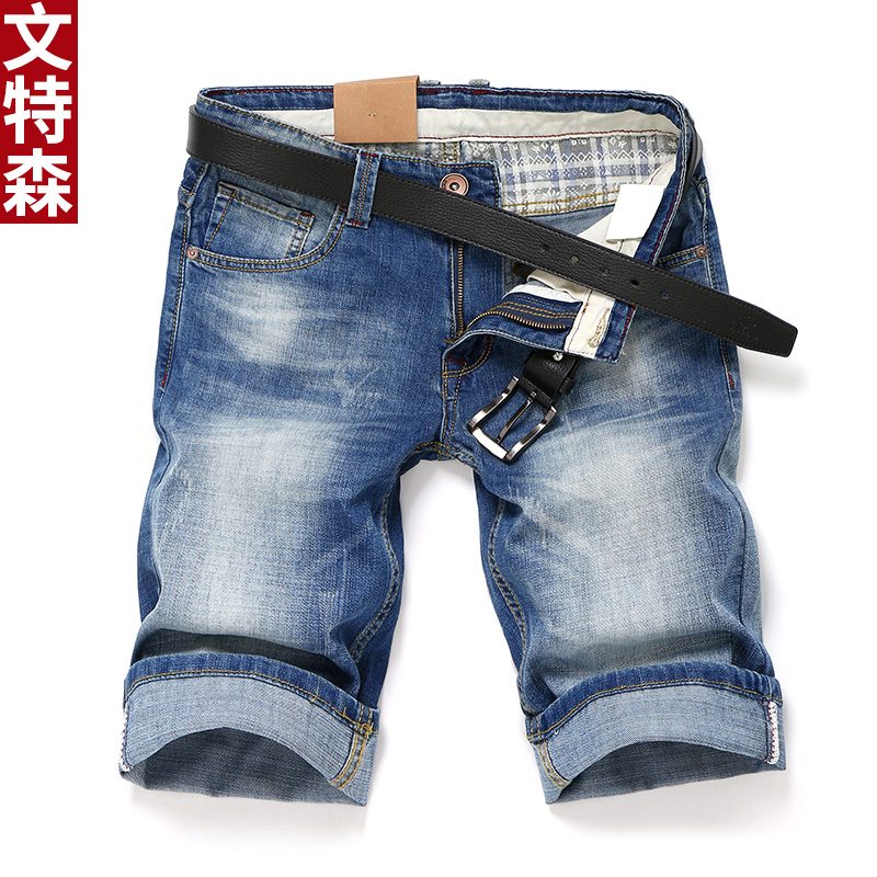 Vintson Summer Men Shorts Bay and Han Edition Fixed Straight Paper Jean Underwear Youth Five-Different Pants