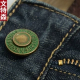 文特森 Зимние джинсы, удерживающие тепло приталенные штаны, свободный прямой крой