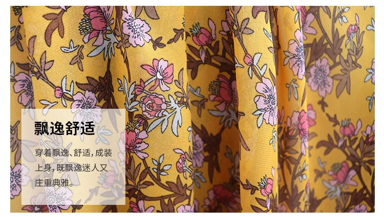 Mới treo lên váy áo vải in mùa xuân mới và mùa hè hoa voan hoa in vải qua - Vải vải tự làm vải dạ tweed