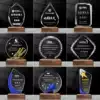 Crystal trophy custom company annual meeting trophy Thumb lettering creative solid wood excellent staff award souvenir