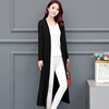 Cotton knit Cardigan Mid length version Autumn new pattern Long sleeve Show thin Cape Large leisure time Shawl coat