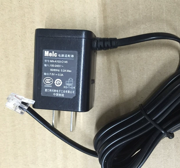 Bộ sạc nguồn điện thoại Bộ sạc Meic đầu pha lê trong suốt 7,5v 0,3A MN-A103-C145 - Khác