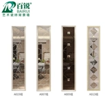 Искусство стеклянного боевого зеркала телевизионное фоновое плитка плитка гостиная, поддерживающая пограничное чайное зеркало белое зеркальное стекло стекло Стеклянное зеркало