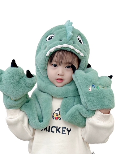 Детская шапка, шарф, перчатки, демисезонный детский удерживающий тепло ветрозащитный комплект, 3 предмета