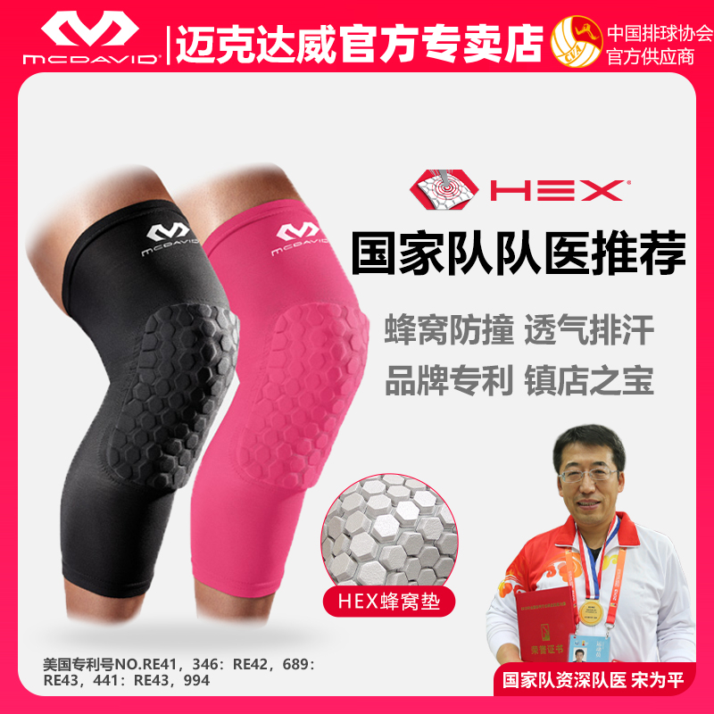USA Mike Dawei knee basketball equipment long version honeycomb anti-collision sports men's and women's knee pads 6440 6446