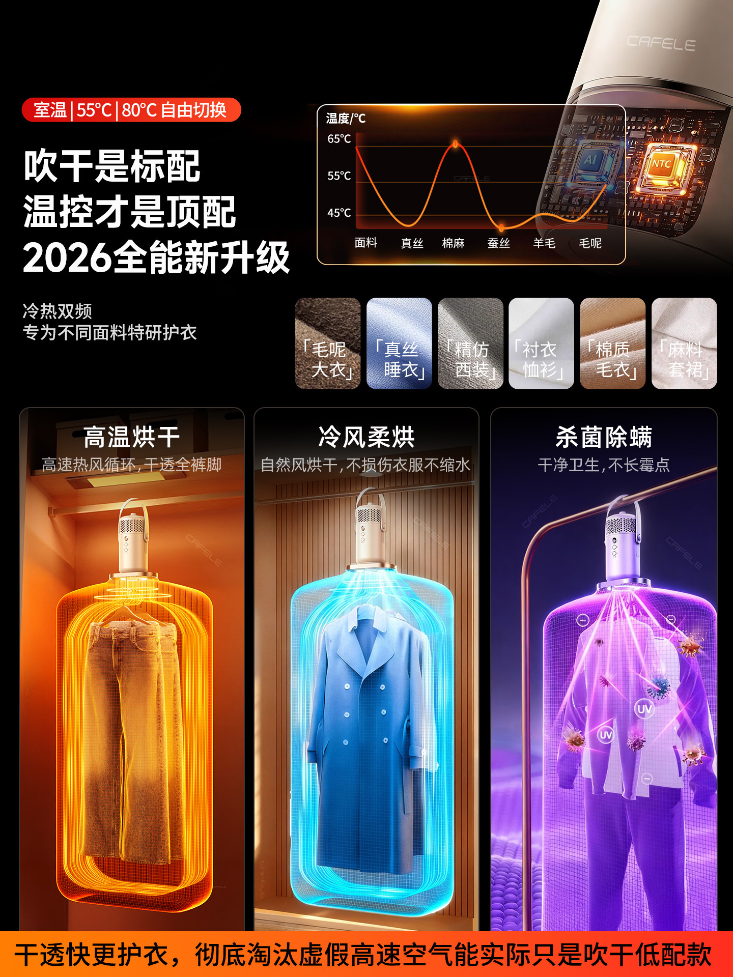 Dryer for Home Use, Portable Travel Clothes Dryer, Small Dryer for Baby Clothes, Underwear, down Jackets, and Fluffing Magic Tool