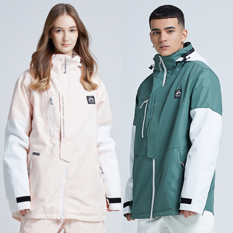 23 New Ski Suit Women Men Single Board Winter Tide Sign Double Board Thickened Waterproof Couple Outdoor Ski Blouse Jacket-Taobao