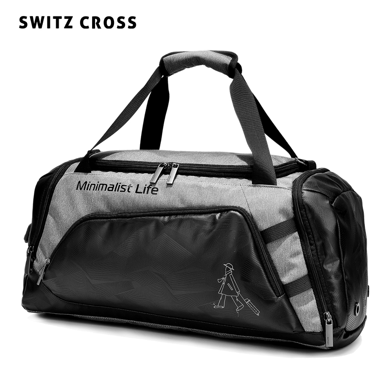 Schwyz travel bag tote bag men's sports training fitness bag short haul large volume business trip travel luggage bag