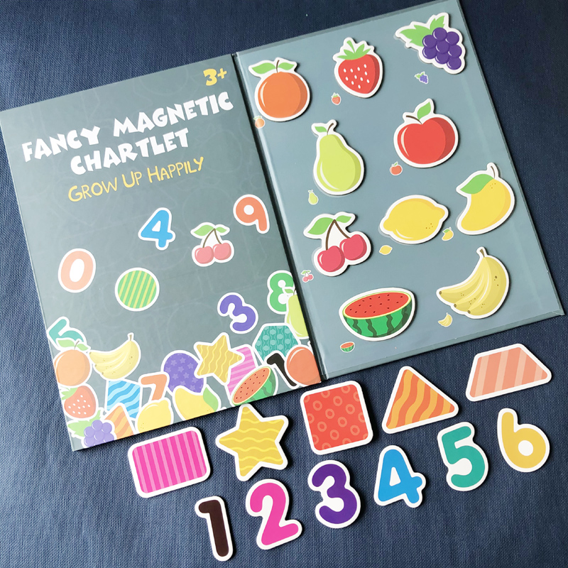 Children's magnetic puzzle fruit digital magnet baby shape cognitive Mon's early teaching toys 1 - 2 - 3 years old men and women