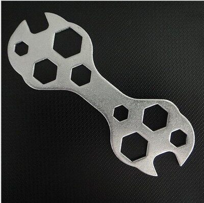 Bicycle multi-functional flower wrench mountain car repair tool outside hexagon porous plum flower repair wrench