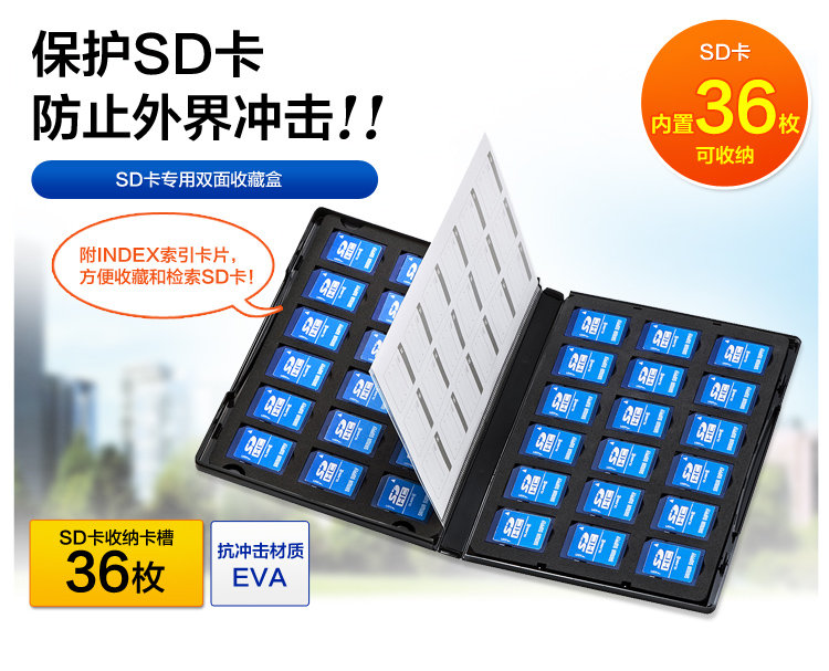 Nhật SANWA dung lượng cao bộ nhớ kỹ thuật số gói thẻ nhận gói gói 36 cài đặt thẻ SD - Lưu trữ cho sản phẩm kỹ thuật số hộp đựng tai nghe i12