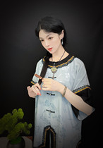 Florino mandarin (month on the sea begs) Chinese style retro-ancient Qing dynasty elements Republic of China Wind-to-coat-style old satin blouses