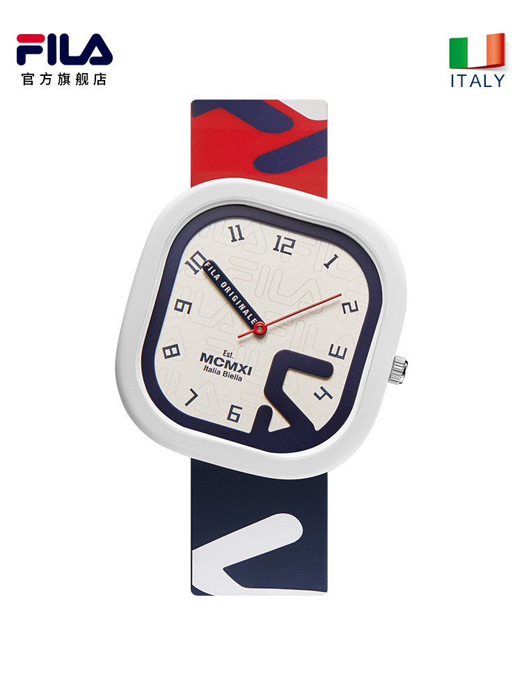 Fila Watch Silicone Strap for Men and Women, Simple Sports Waterproof Watch for Couples, Middle School, High School, and College Students 6098