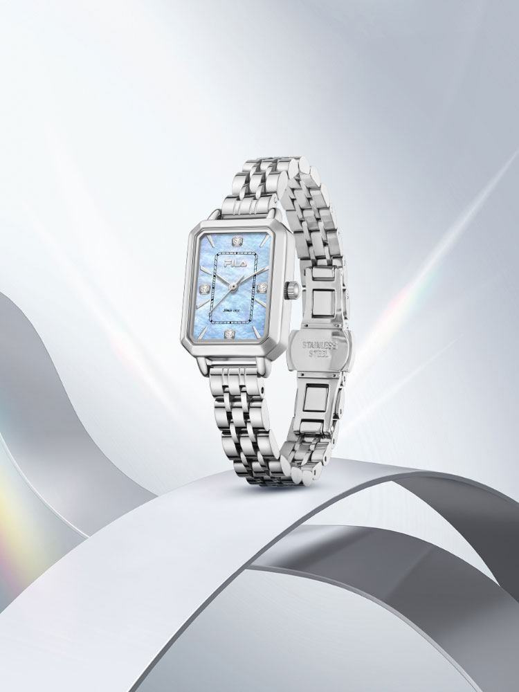 Fila Niche Luxury Women's Watch Classic Retro Small Square Watch Exquisite Steel Band Quartz Watch for Women 6651