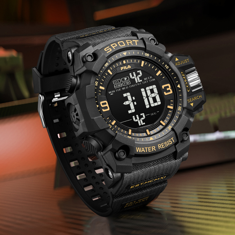 Fila Digital Watch Sports Waterproof Men's Multifunctional Luminous Watch for Middle and High School Students and College Students Gift 6564