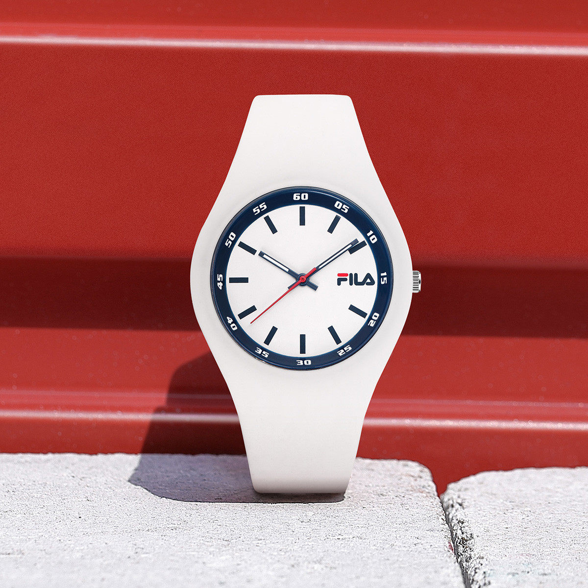 {Exclusive} FILA File Official Watch Couple Trends Movement Silicone Wrist Watch 6127-Taobao