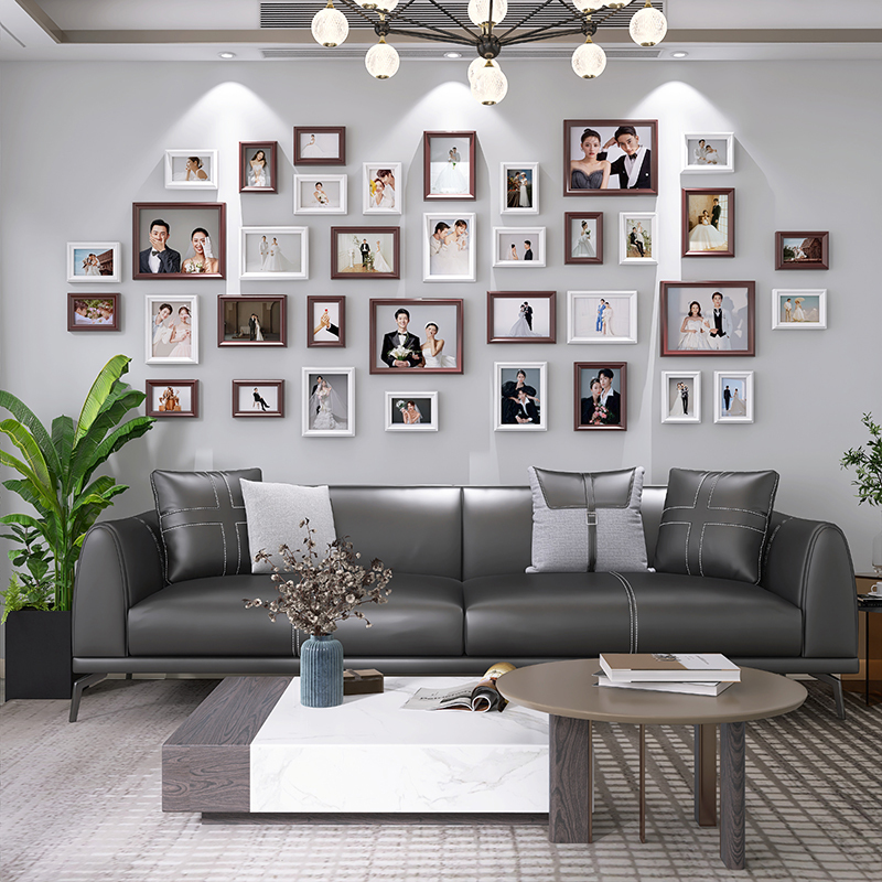 Modern Minimalist Photo Wall Frame Combination Creative Living Room Photo Wall Hanging No-Drill Photo Wall Decoration Album