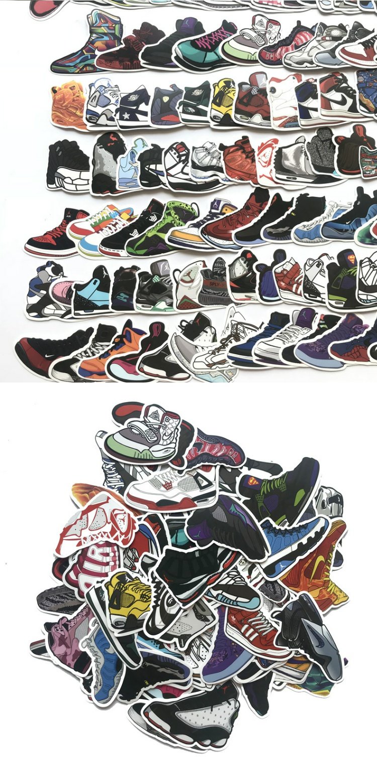 Tide thương hiệu sneakers dán tên chung dán chống thấm hành lý vali không thấm nước dán graffiti cân bằng xe trượt ván trang trí - Smart Scooter xe điện hai bánh