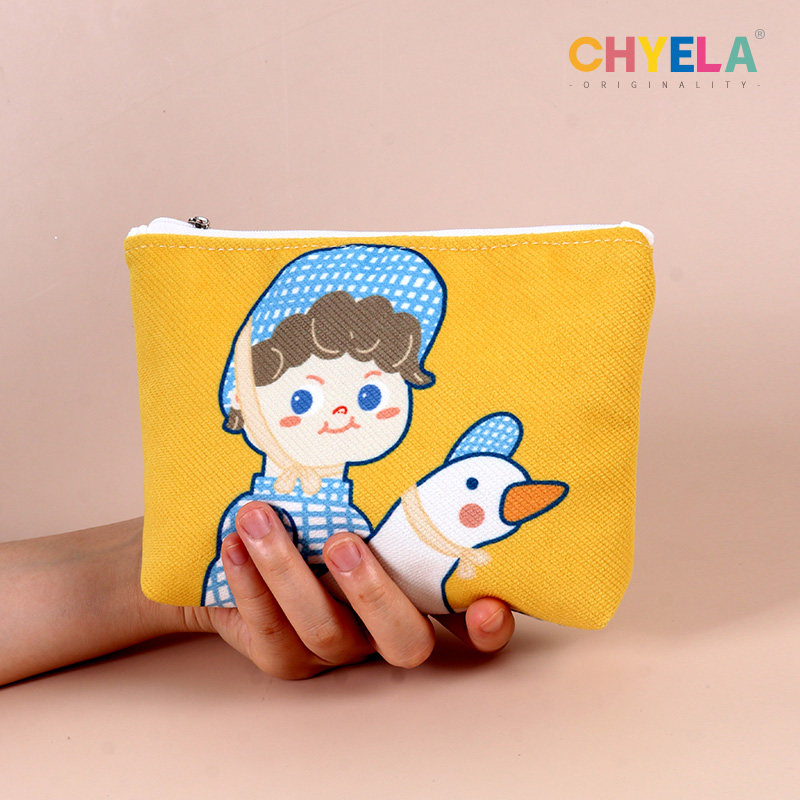 Original cartoon student card bag small coin purse female cute Japanese girl heart diy custom made logo AC158