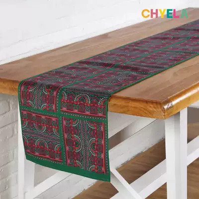 Southeast Asia Thai National style fabric table flag European coffee table flag tablecloth Chinese style compound classic thickened bed tail flag