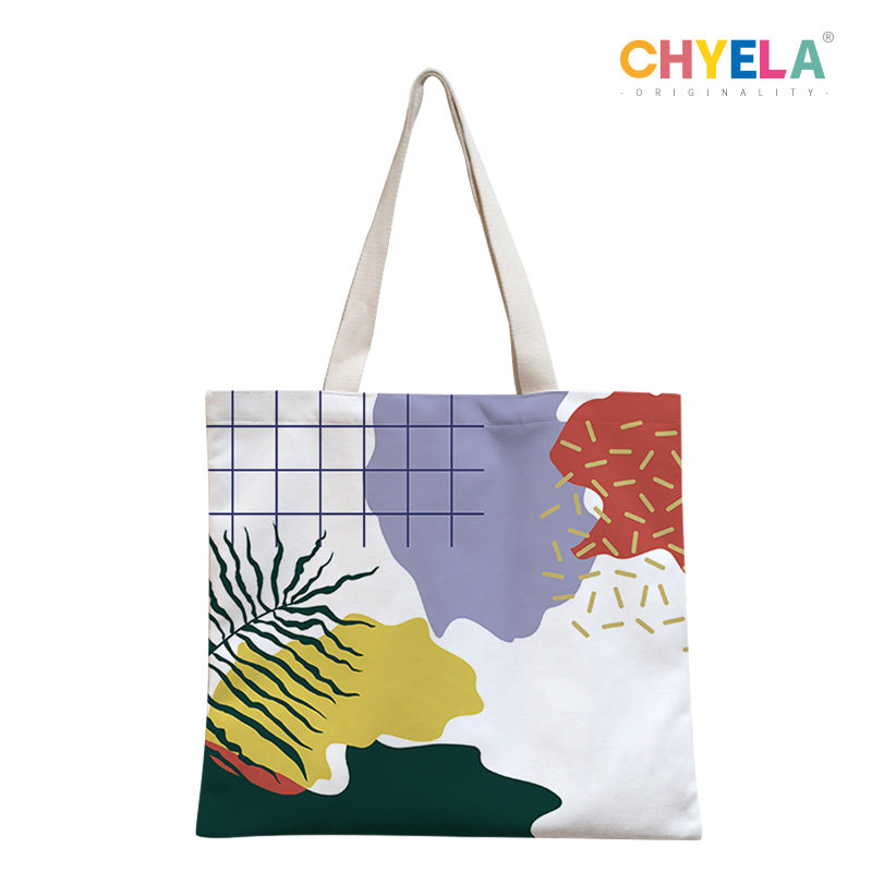 Japanese magazine appendix package Japanese literary graffiti fresh illustration environmental protection canvas bag shoulder hand carry horizontal version AD