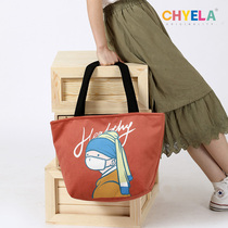 Artist original hand-painted canvas bag with large capacity Totbag custom patterned shopping bag W258