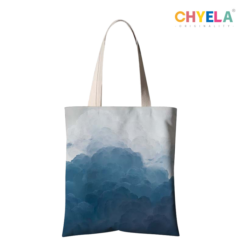 If the cloud knows the wild canvas bag bag female simple female shoulder environmental protection College student diy custom graduation design
