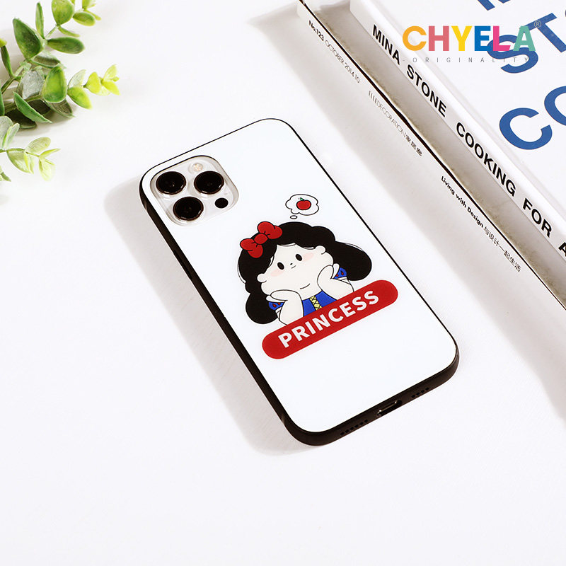 Original hand-painted fat princess cartoon cute mobile phone protective case diy to map custom-made pattern support any model AS