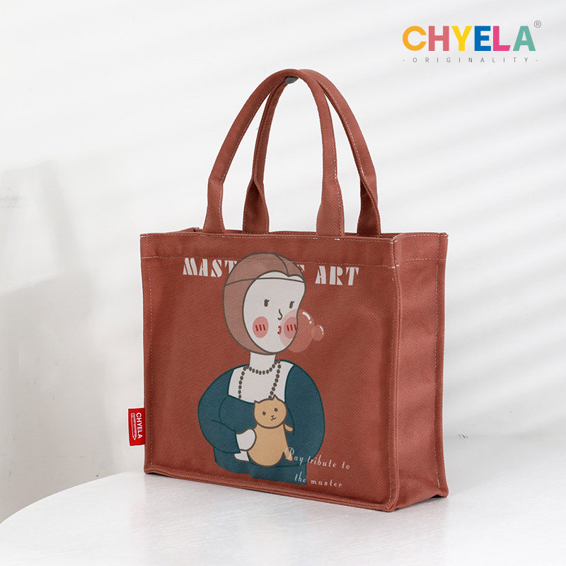 Original cartoon artist portable grocery bag small bag canvas small bag lunch bag diy custom pattern AL77