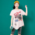 Cô gái mùa hè váy phù hợp trong cậu bé lớn 12 Hàn Quốc phiên bản của các môn thể thao 13 cô gái mặc trẻ em 15 tuổi ngắn tay áo hai mảnh bộ thủy triều. 