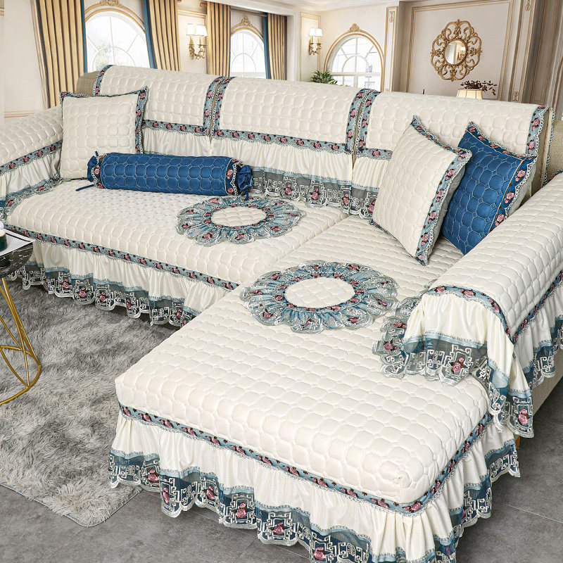 2021 new sofa cushion set of European high-end luxury non-slip cushion three noble concubine combination Four Seasons Universal