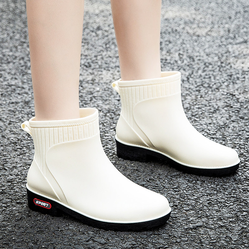 Adult Short Drum Fashion Waterproof Shoes Rain Shoes Rain Boots Women Summer Outwear Working Rubber Boots Non-slip Cover Shoes Han Edition Water Boots