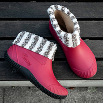 Low-Help Adult Work Warm Waterproof Shoes Shoes Shoes Woman Wear Woman Wear Won-Size Cotton Water Shoes Non-slip Suit Shoes