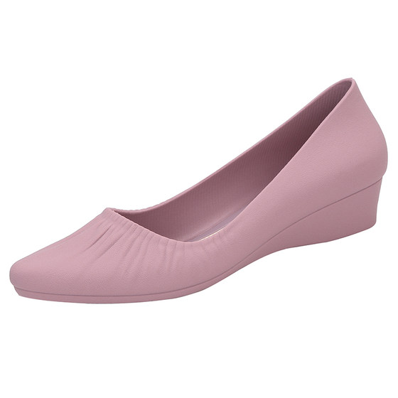 新款时尚凉鞋女夏网红外穿包头坡跟单鞋学生韩版沙滩海边粗跟防水