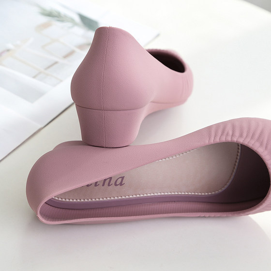 新款时尚凉鞋女夏网红外穿包头坡跟单鞋学生韩版沙滩海边粗跟防水