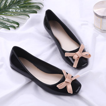 Low-top shallow mouth rain shoes Jelly rain boots Waterproof shoes Rubber shoes galoshes womens summer non-slip adult fashion cute outside wear