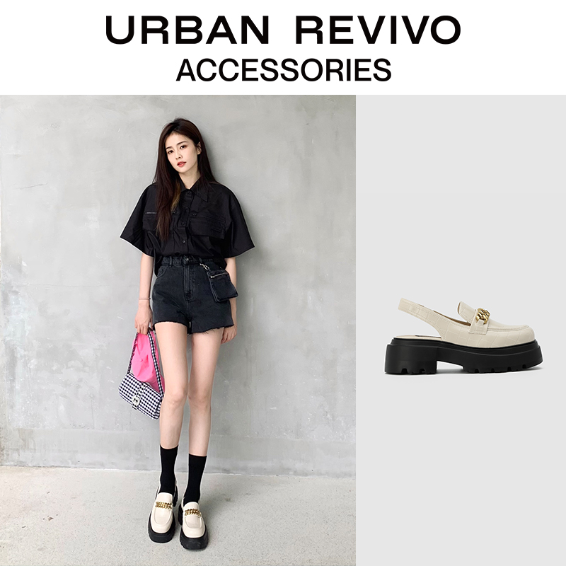 Presales (white deer in the same section) URBAN REVIVO Summer lady thick bottom muffin shoes AW04TS0N2004