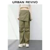 UR Осенние съемные штаны, городской стиль, высокая талия, свободный прямой крой