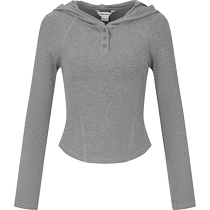 UR2024 new autumn womens clothing versatile casual slim slim hooded long-sleeved T-shirt UYV440032