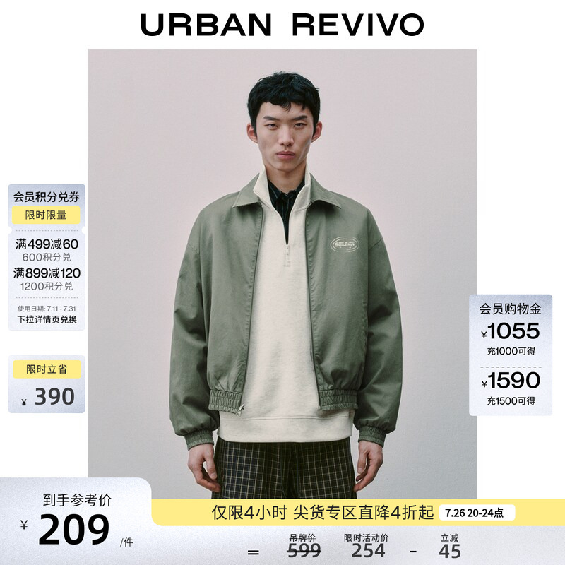 Ur2026 New Autumn Men's Fashion Trendy Vintage Print Reversible Ultra-Loose Jacket Uuv160016