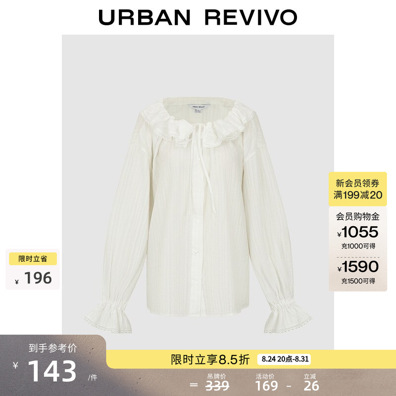 Ur2026 New Summer Women's Casual Sweet Lace Lace-Up Cardigan Shirt Uyl260093