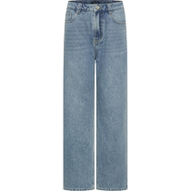 UR2024 new autumn womens classic casual versatile light blue straight denim trousers UWM840028