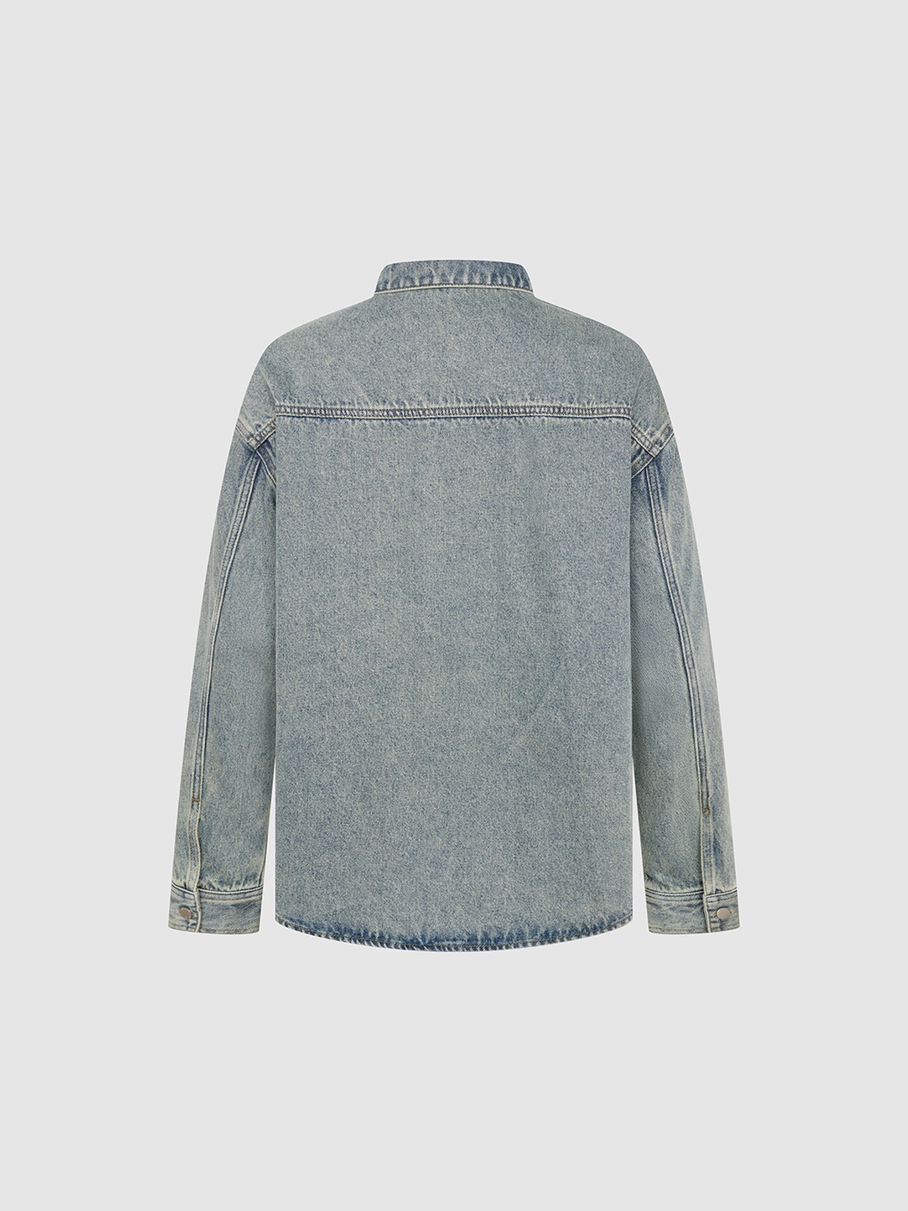 Джинсовая рубашка ur2025秋季新款男装丹宁回潮刺绣长袖牛仔衬衫umv850061