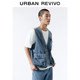 UR ດູໃບໄມ້ລົ່ນຜູ້ຊາຍ ruffian street workwear pocket loose washed denim jacket UML832055