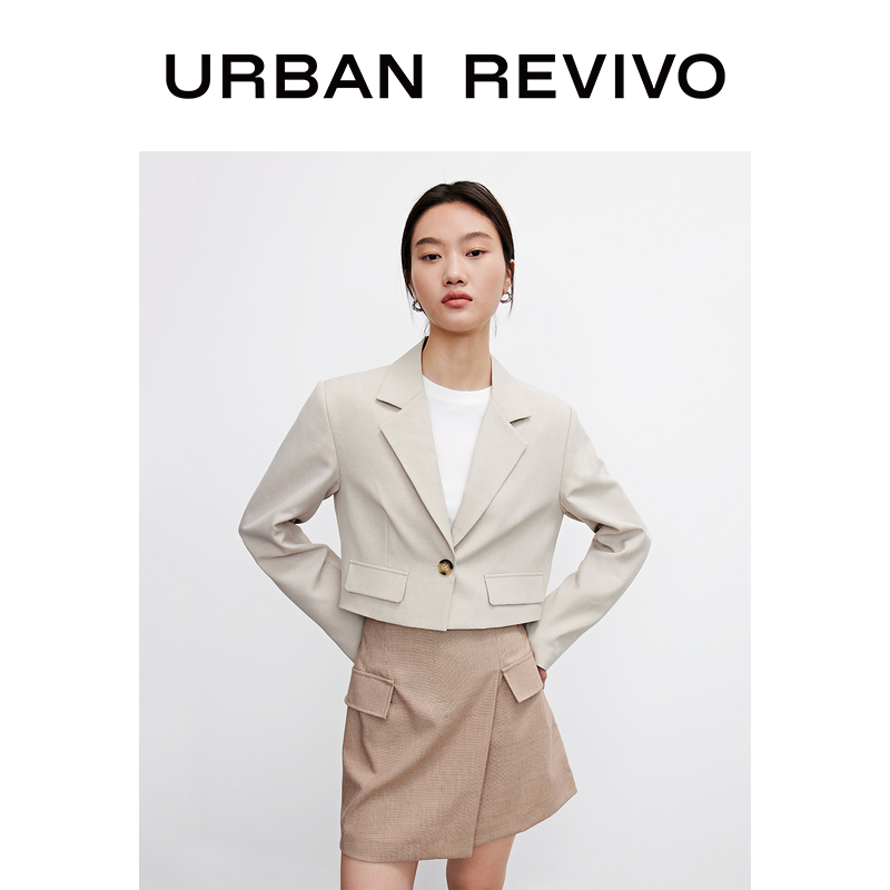 UR2021 Autumn Winter New Products Women's Clothing Business Casual Pocket Decoration Loose Suit Jacket YU11R1CN2000