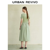 UR Летнее платье, изысканный стиль, на шнурках