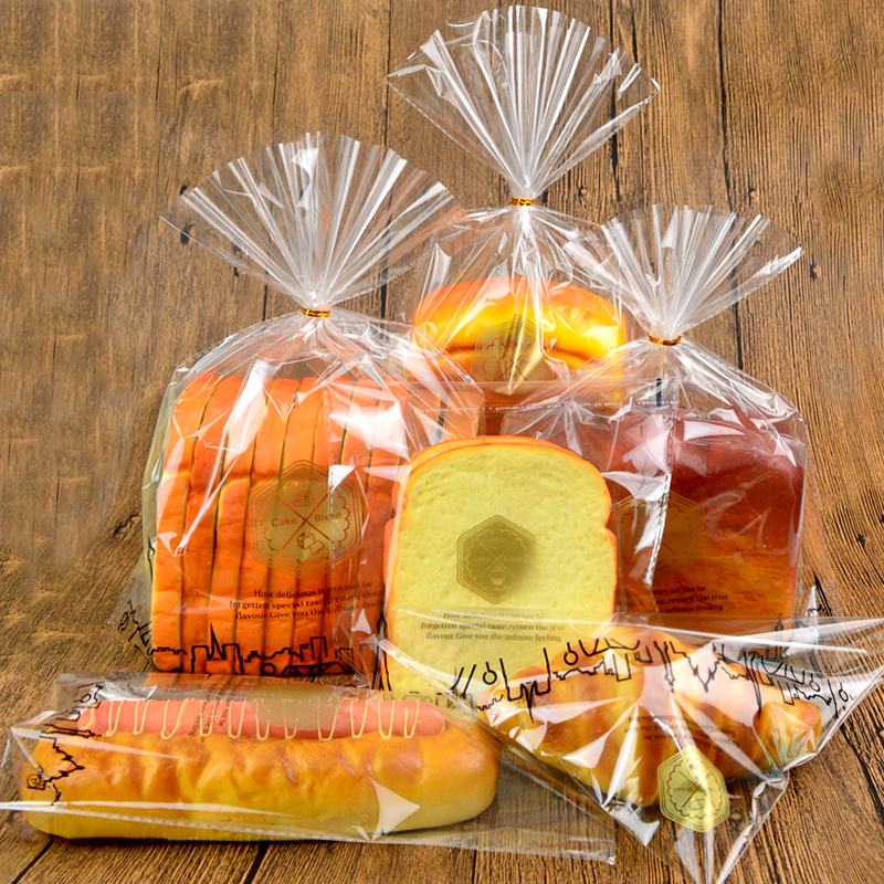 Huaxin Tiancheng Bread Packaging Bag Transparent Caterpillar Toast Dessert Biscuit Bag 100 Baking Packaging